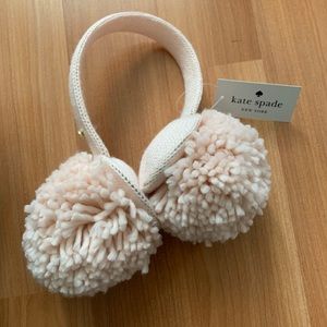 KATE SPADE  light pink fluffy ear covers.